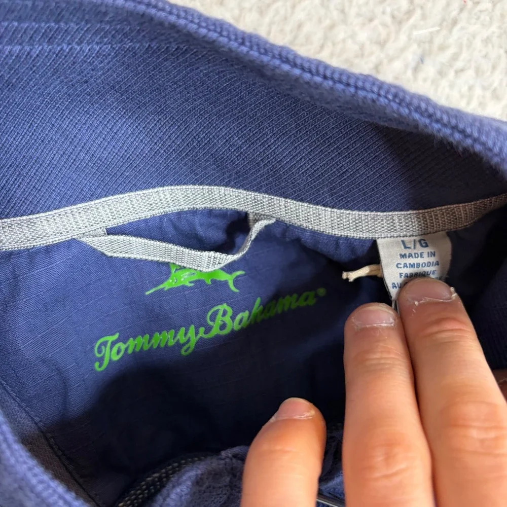 NEW Tommy Bahama Mens Montego Bay Full Zip Jacket Island Navy ST227714 L